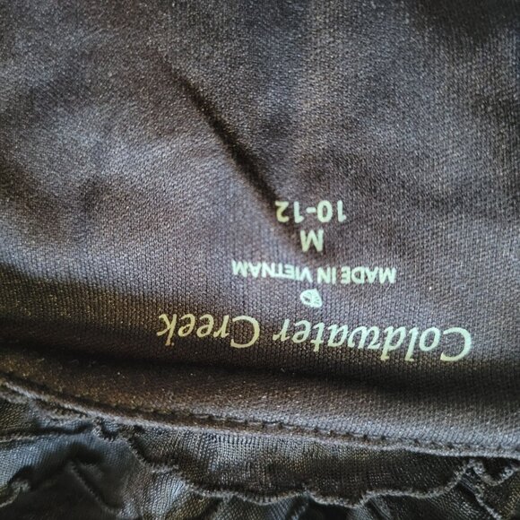 Textured Black 3/4 Sleeve Top By Coldwater Creek - Picture 5 of 5